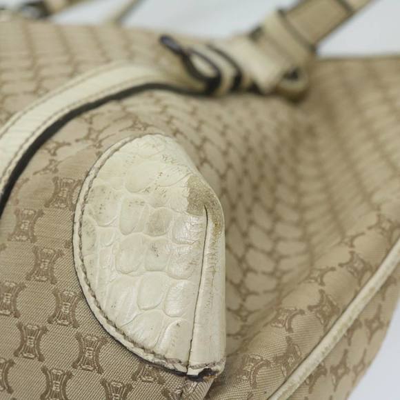 CELINE Macadam Canvas Tote Bag Beige Auth 62341 - Picture 15 of 16